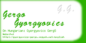 gergo gyorgyovics business card