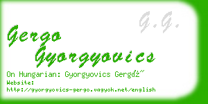 gergo gyorgyovics business card